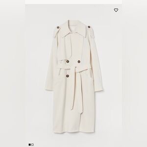 H&M off white trench-coat